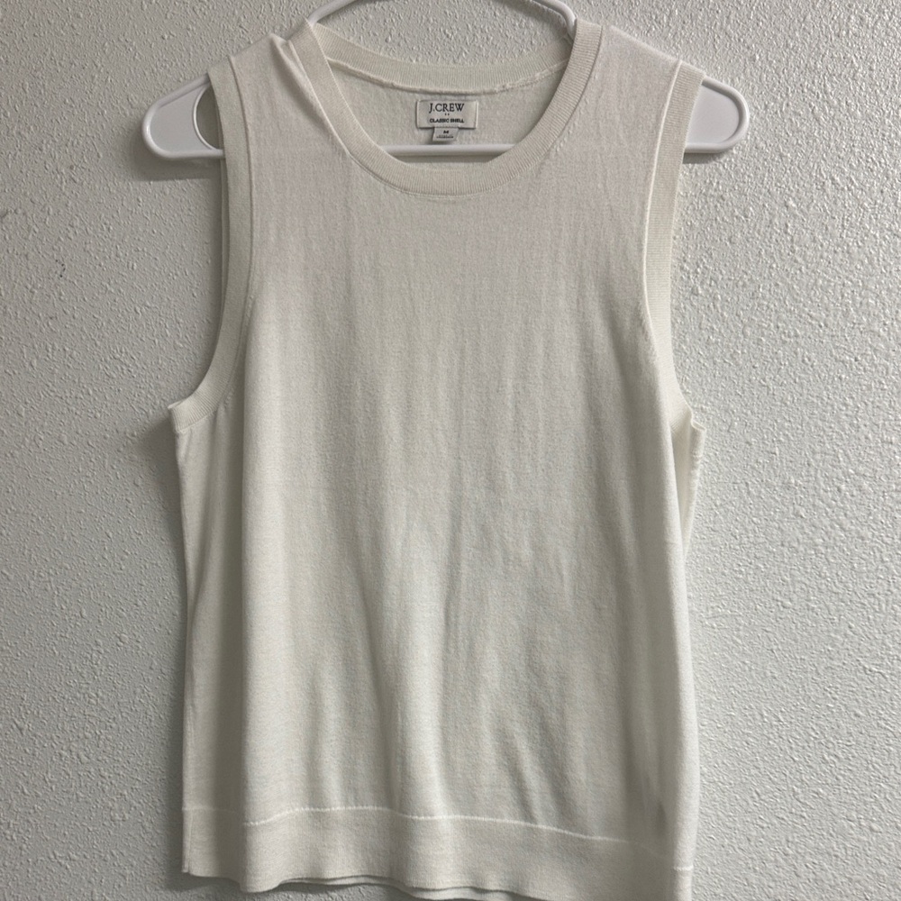 J. Crew Ivory Sleeveless Tank Top